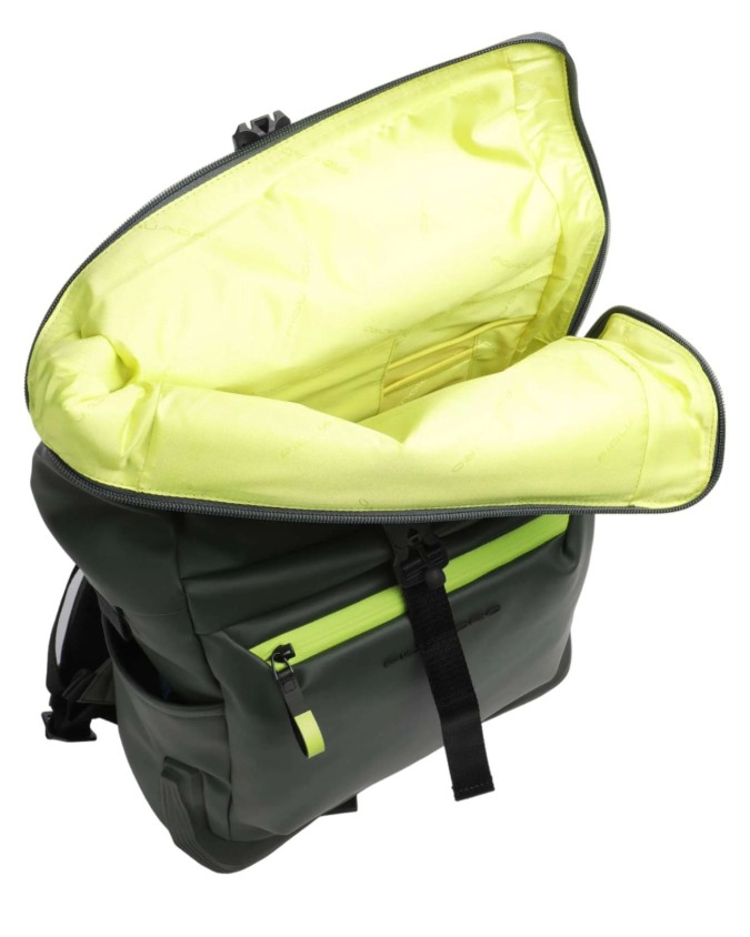  Piquadro - Zaino Roll-Top Porta Pc 15.6'' in Tessuto