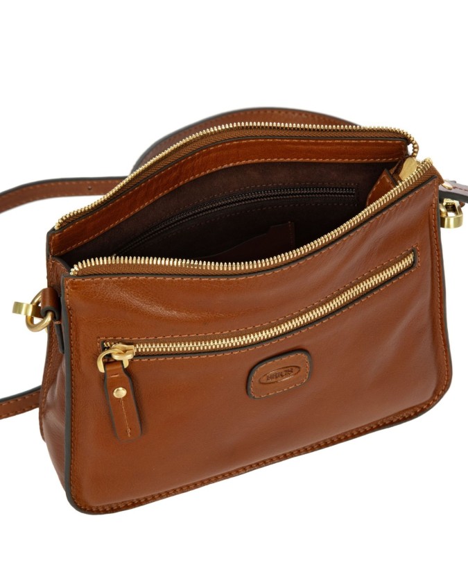 Bric's - Square-shaped Volterra leather shoulder bag