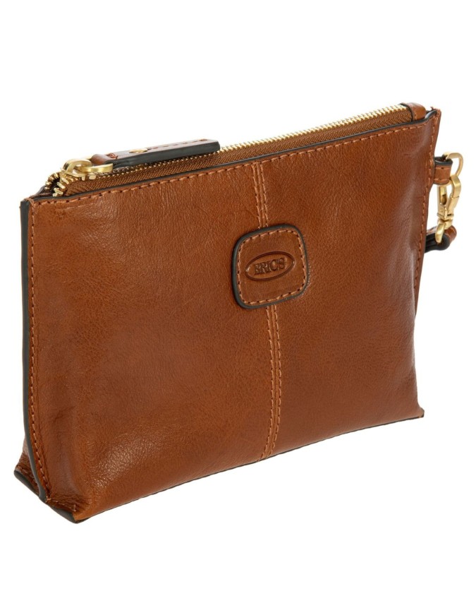 Bric's - Leder-Clutch mit abnehmbarem Henkel Volterra