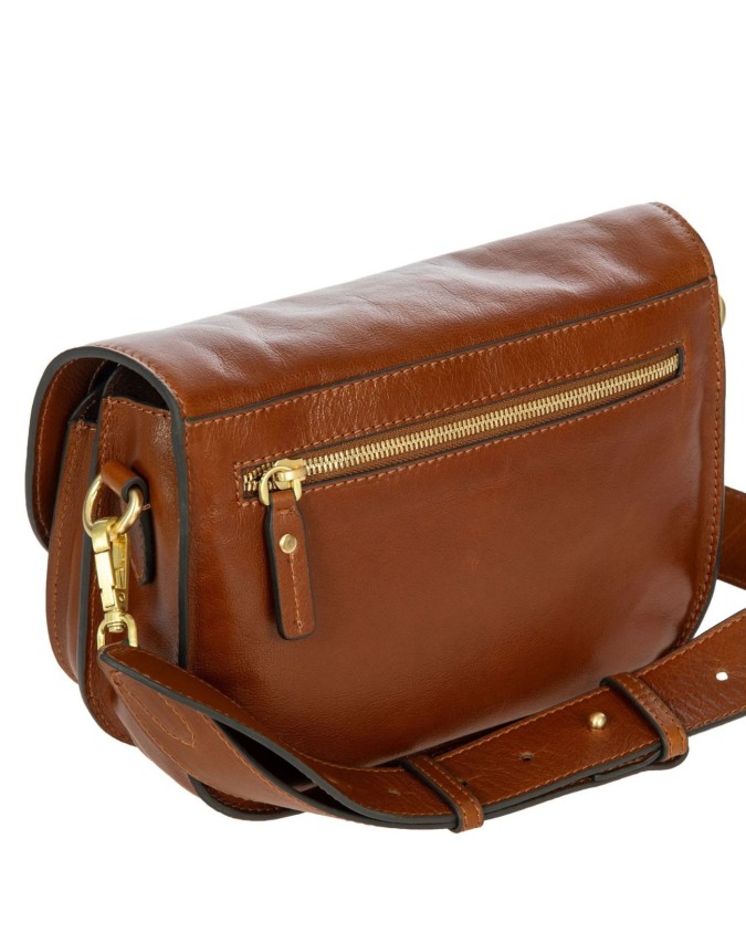 Bric's - Volterra leather shoulder bag with two compartments
