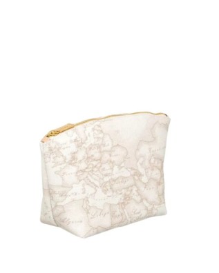 Alviero Martini Prima Classe - Pochette media in tessuto stampato Geo White 2