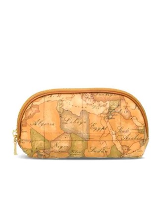 Alviero Martini Prima Classe - Pochette portatutto piccola in tessuto stampato Geo Classic