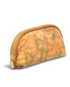Alviero Martini Prima Classe - Pochette portatutto piccola in tessuto stampato Geo Classic