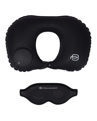 Piquadro - Set da viaggio con cuscino gonfiabile per il collo