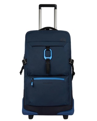 Piquadro - Borsone/Trolley in tessuto riciclato 2 ruote Corner 2.0