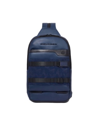 Piquadro - Leather single-shoulder bag for iPad® that can be