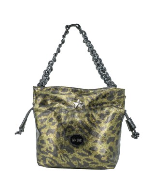 MBRC - Borsa shopper in pelle piccola con doppio manico Leo