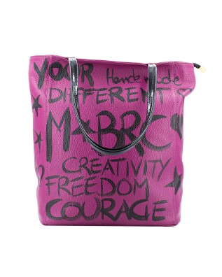 MBRC - Borsa shopper in pelle dipinta a mano Symbol