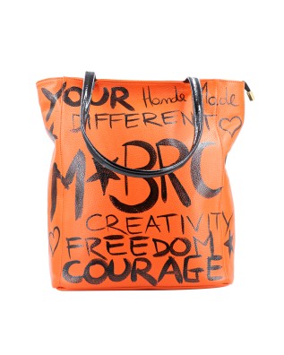 MBRC - Borsa shopper in pelle dipinta a mano Symbol