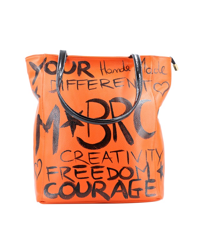 MBRC - Borsa shopper in pelle dipinta a mano Symbol
