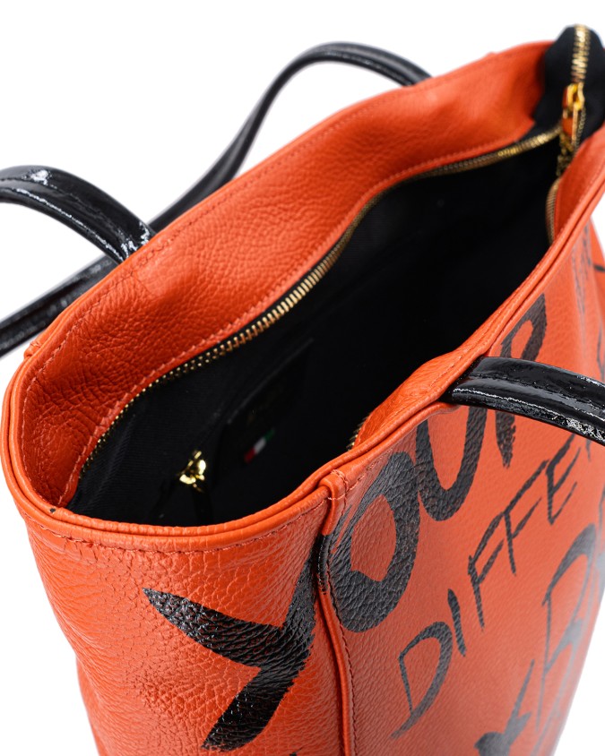 MBRC - Borsa shopper in pelle dipinta a mano Symbol