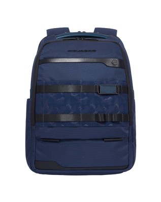  Piquadro - Zaino uomo porta pc 14'' in pelle e tessuto FX