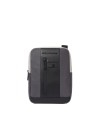 Piquadro - Borsello uomo in pelle e tessuto riciclato porta iPad 10,2''Air 10,9''Pro 11''