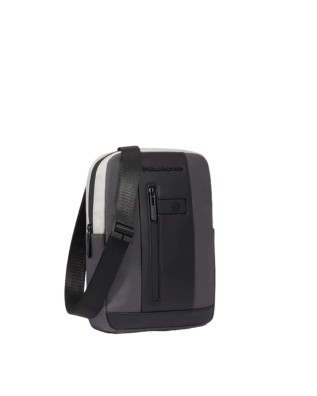Piquadro - Borsello uomo in pelle e tessuto riciclato porta iPad 10,2''Air 10,9''Pro 11'' 2
