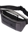 Piquadro - Marsupio uomo in pelle e tessuto riciclato RFID