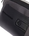 Piquadro - Marsupio uomo in pelle e tessuto riciclato RFID