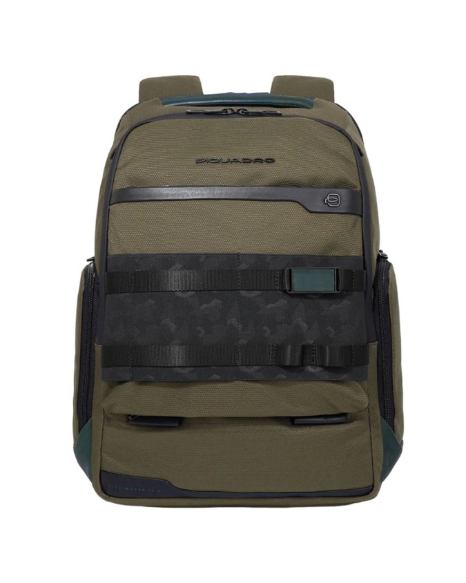 Piquadro - Herrenrucksack aus Leder und FX-Stoff für einen