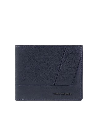 Piquadro - Portafoglio uomo in pelle piccolo con porta monete Carl