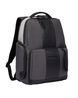 Piquadro - Zaino fast-check porta pc 15.6'' e iPad® Pro 11'' in pelle e tessuto 2