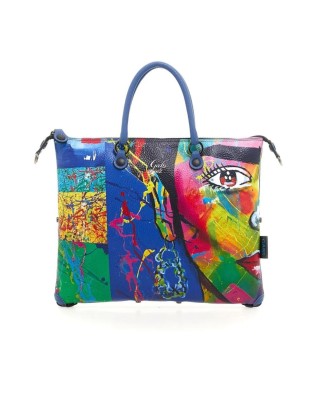 Gabs - Shopper trasformabile G3 PLUS in pelle Tg. M con stampa Trip