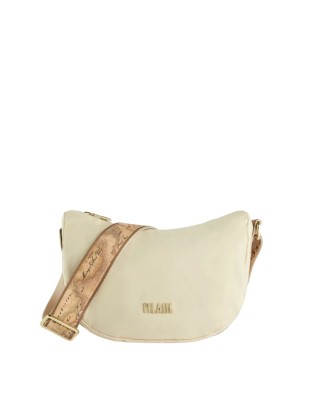 Alviero Martini Prima Classe - Borsa a tracolla mezzaluna piccola in nylon riciclato Ocean Nylon