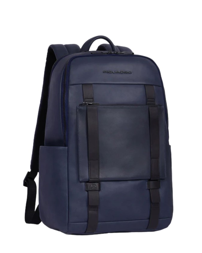 Piquadro - Zaino porta pc 14'' in pelle 2 comparti David