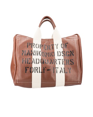 Manikomio Design - Borsa a mano grande in pelle  Aviator's Kit Bag con tracolla 2