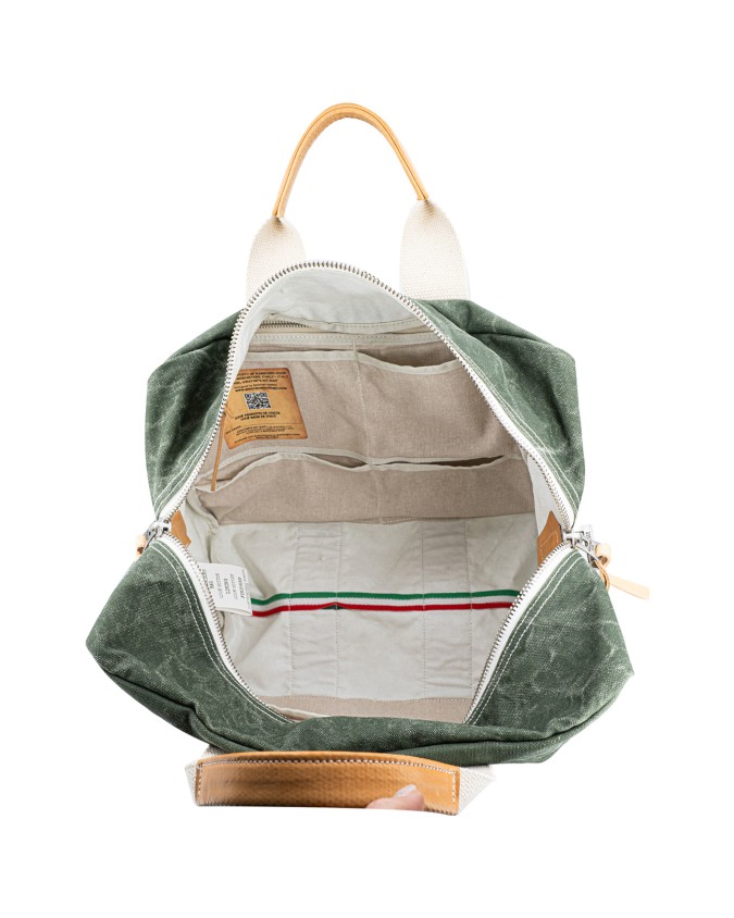 Manikomio Design - Borsa a mano grande in cotone Aviator's Kit Bag con tracolla