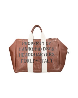 Manikomio Design - Borsone in pelle  Aviator's Kit Bag con tracolla 2