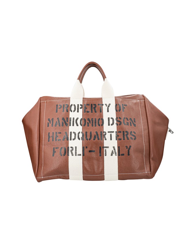 Manikomio Design - Borsone in pelle  Aviator's Kit Bag con tracolla