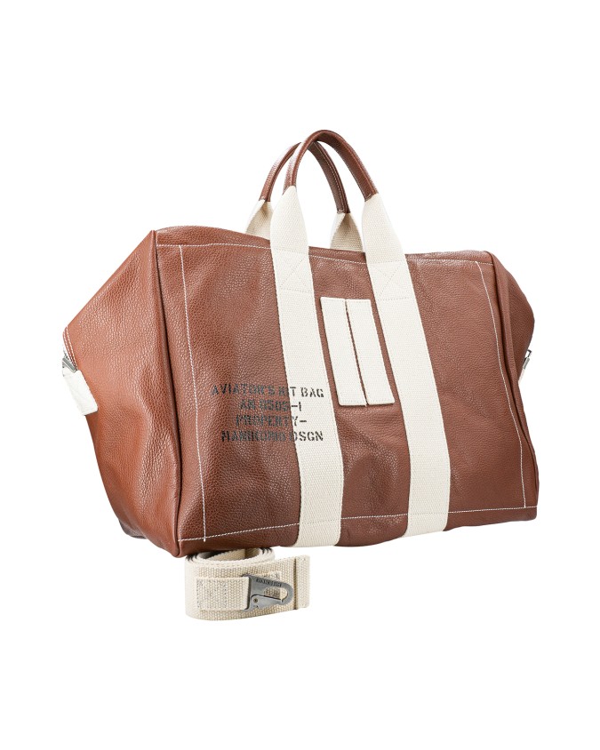 Manikomio Design - Borsone in pelle  Aviator's Kit Bag con tracolla