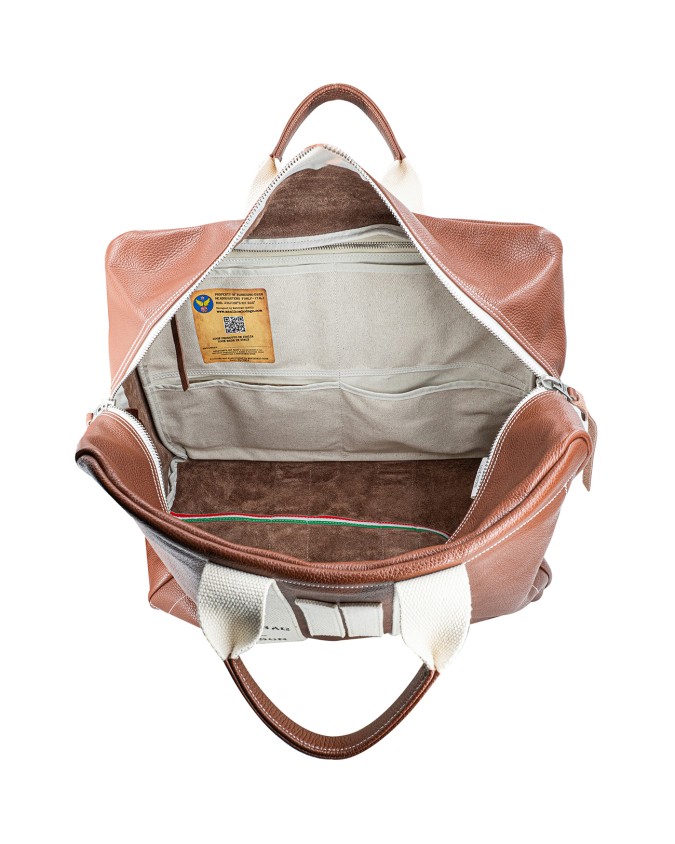 Manikomio Design - Borsone in pelle  Aviator's Kit Bag con tracolla