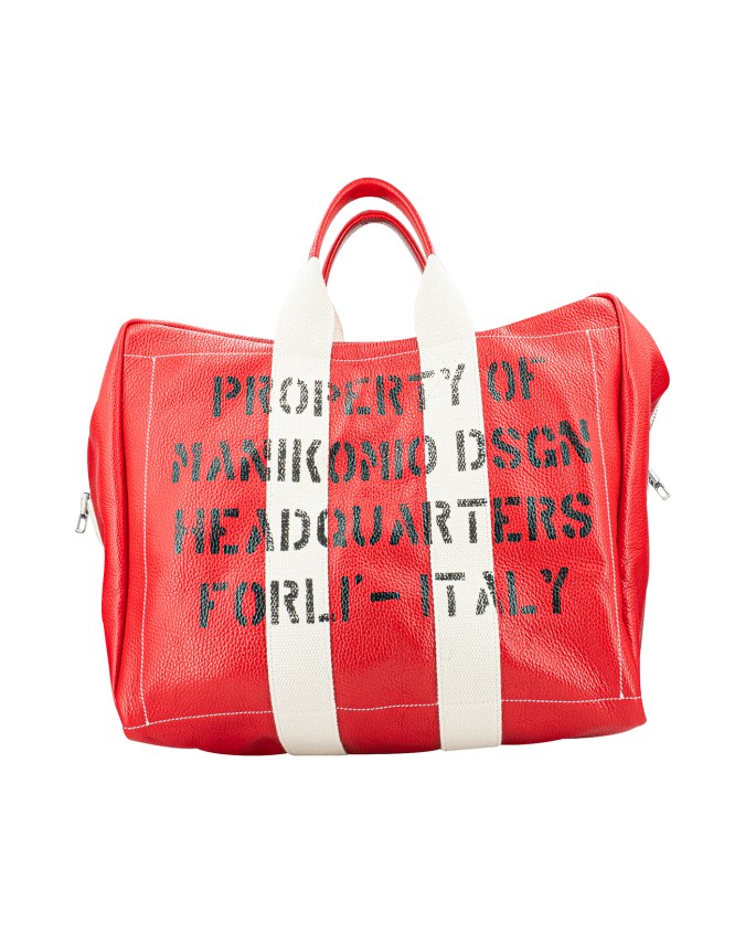 Manikomio Design - Borsone in pelle  Aviator's Kit Bag con tracolla