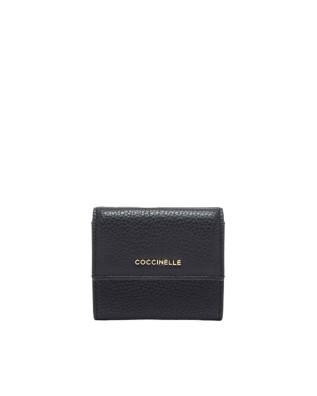 Coccinelle - Portafoglio Mini in pelle con patta Metallic Soft