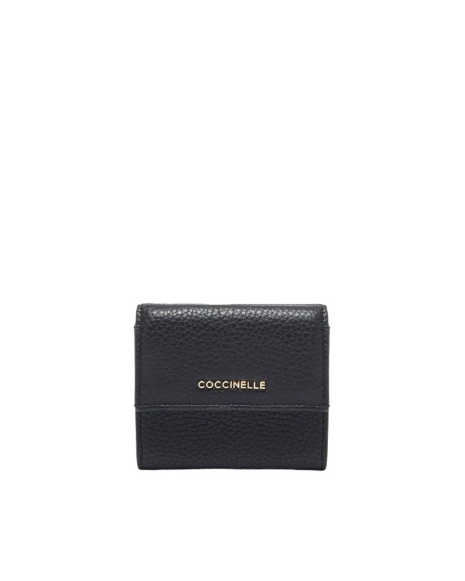 Coccinelle - Portafoglio Mini in pelle con patta Metallic Soft