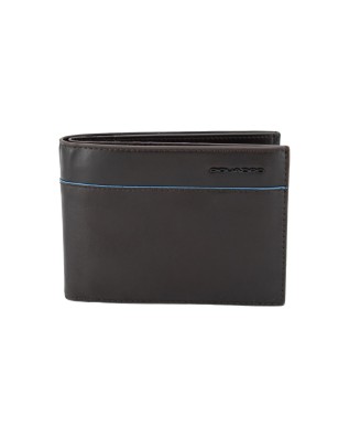 Piquadro - Portafoglio da uomo con quattro tasche laterali Blue Square Revamp