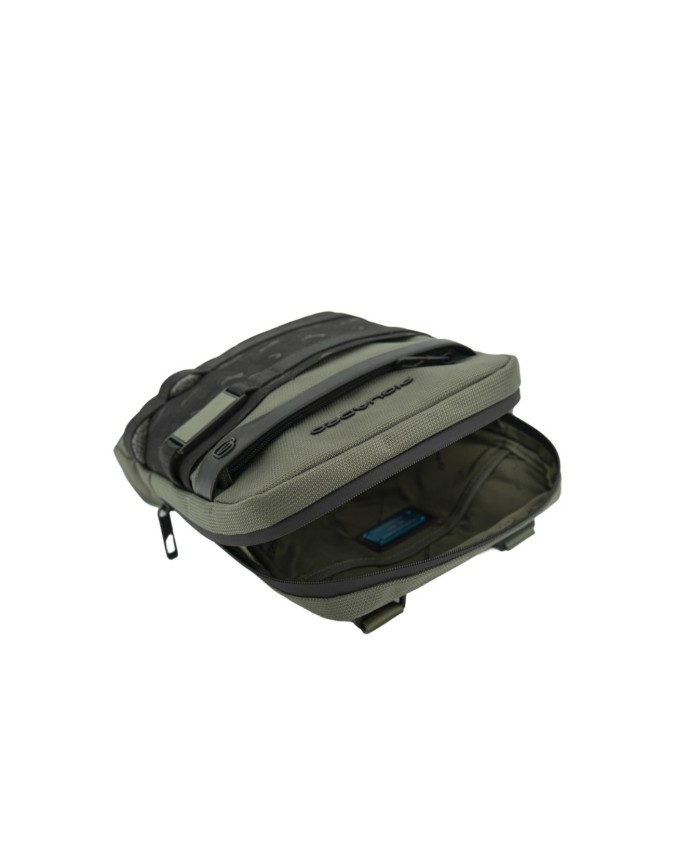  Piquadro - Borsello a tracolla uomo in pelle e tessuto