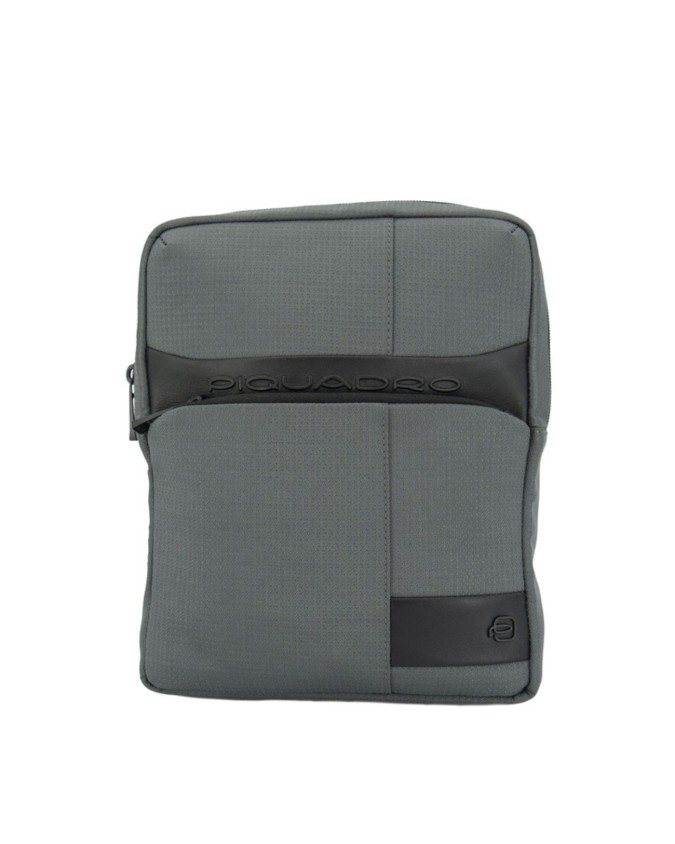  Piquadro - Borsello uomo porta iPad in pelle e tessuto
